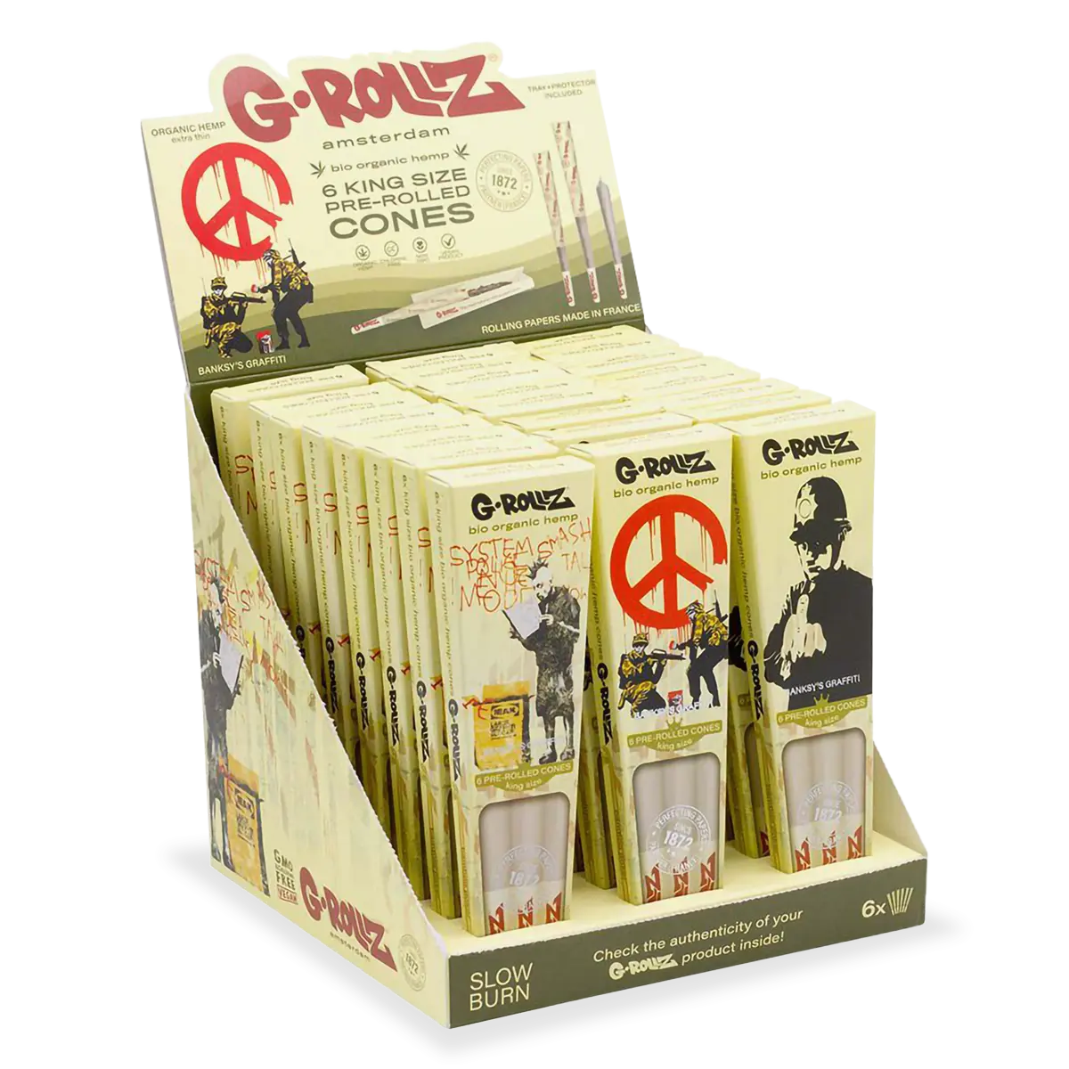 G-Rollz Organic Hemp Pre-Rolled Cones 6tk 